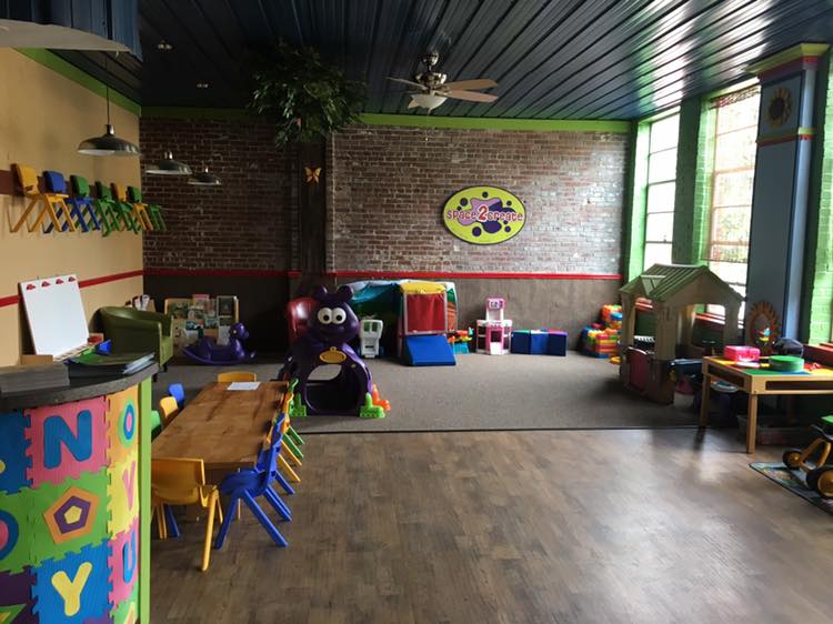 A room with toys it inside Livingston's old schoolhouse. The building now includes space for youth, including this 'Space 2 Create' room.