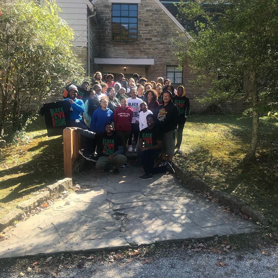 The Black Appalachian Young and Rising group at Pine Mountain Settlement School. They discussed black leadership in eastern kentucky