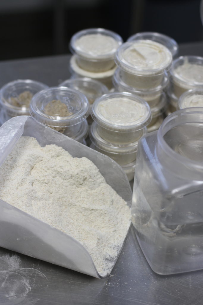 Baking supplies on a table. Tara jansen teaches classes through smoke signals baking school based in whitesburg, kentucky.