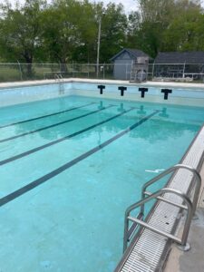 Lanes of the Middlesboro pool at the middlesboro community center