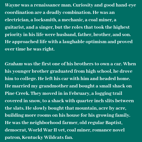 A text description of the meaning behind the band's name wayne graham.