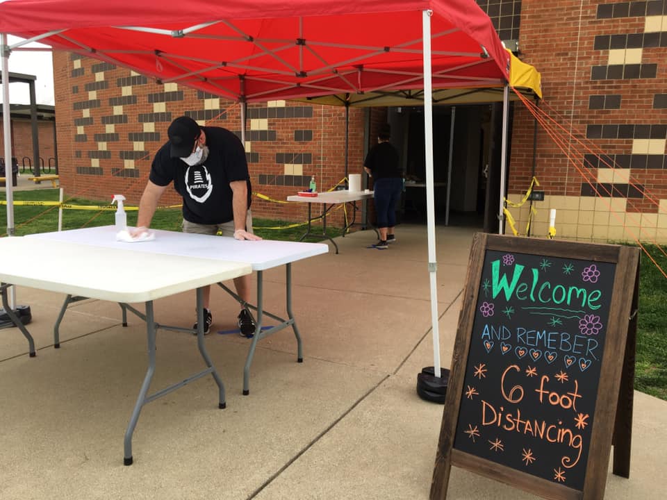 Grow Appalachia is based at Berea College. They also support Berea Kids Eat, a feeding program in Berea Kentucky. One of the tents is shown.