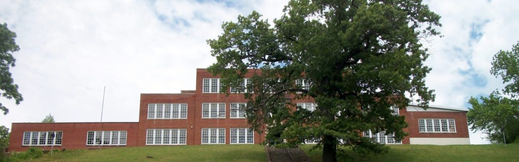 The restored Olive Hill High School sits on top of a hill. The school now hosts many community events and a museum in the eastern ky town