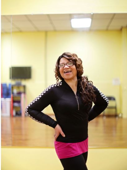 Kay Jones stands inside the Pavilion inside Perry County area. She operates Fit and Fabulous crew in hazard, kentucky.