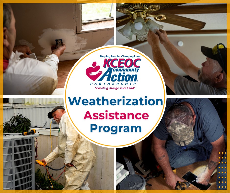 A gallery view of people providing weatherization services