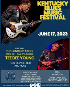a festival poster for june 17 2023 when tee dee young will be inducted into the hall of fame