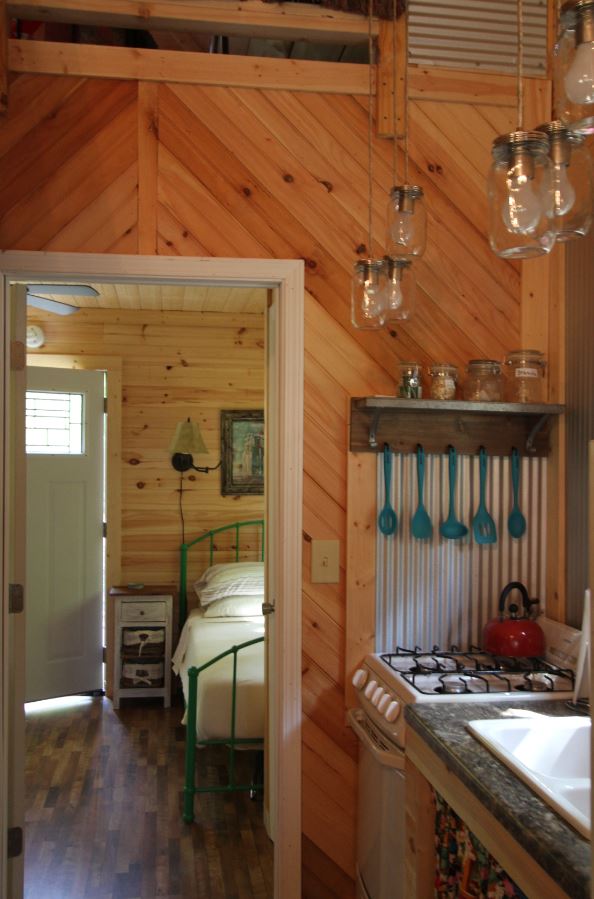 Two rooms inside the sycamore hollow airbnb in clay county, kentucky. Glenna combs owns the short term lodging