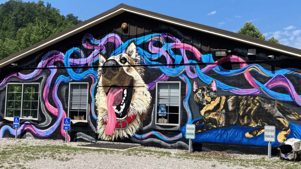 leslie county animal shelter mural 1