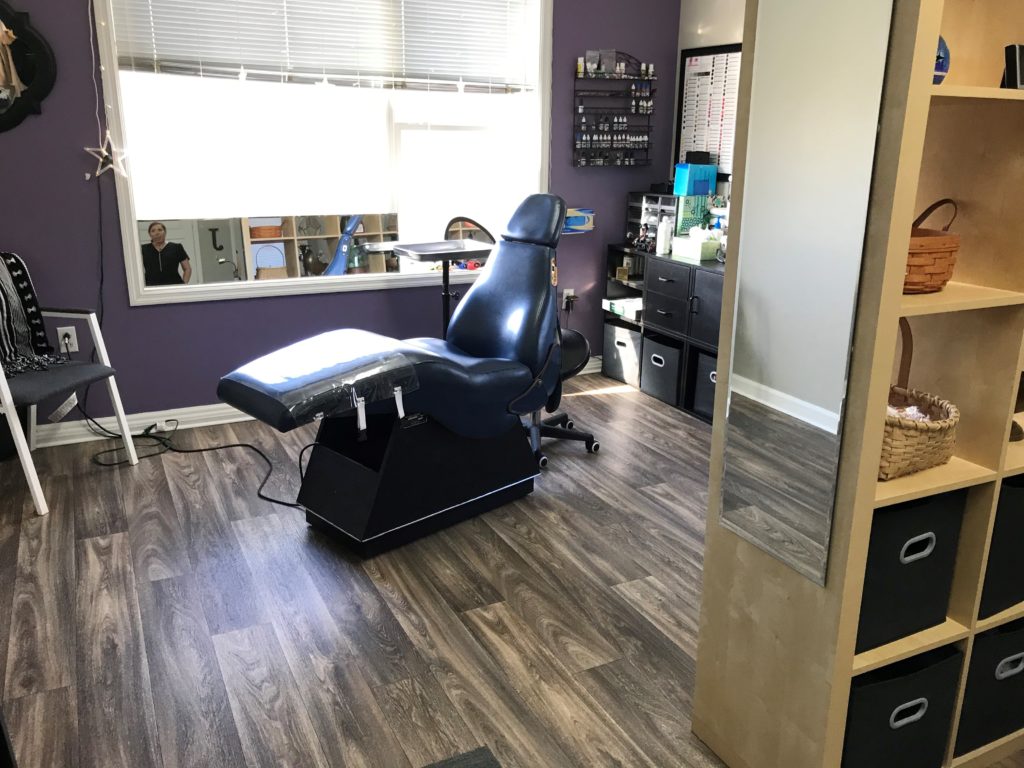 The salon inside starry eyes studio in berea, kentucky. She is well known for cosmetology and permanent make-up in kentucky and beyond