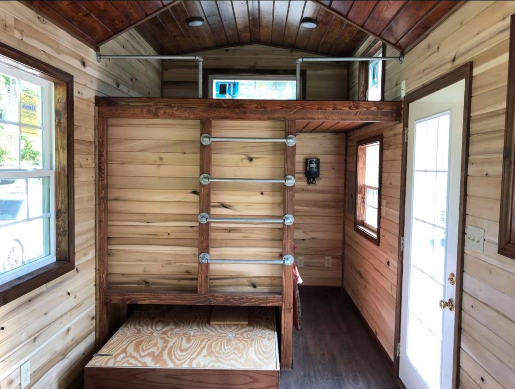 The inside of a tiny house produced by several schools in Eastern Kentucky. They use the construction to provide vocational training
